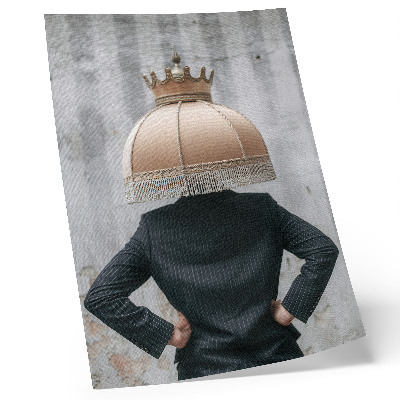 Art print A refined lampshade, an elegant suit, a contrast of textures