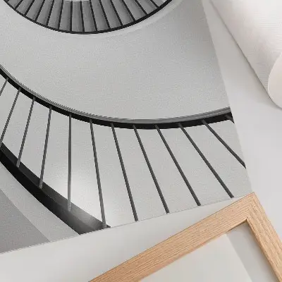 Premium wall art spiral staircase with mesmerizing geometric elegance