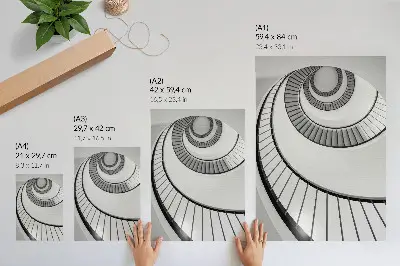Premium wall art spiral staircase with mesmerizing geometric elegance