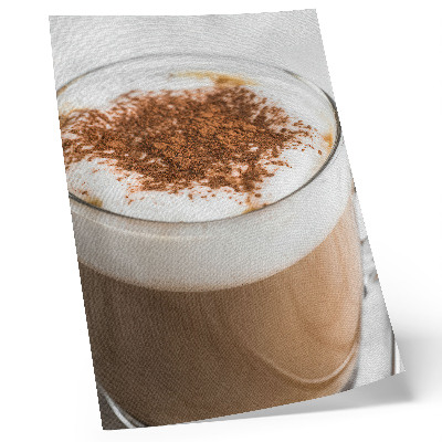 Decorative poster Coffee with foam, warm colors, harmony