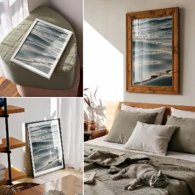 Calm Waves Poster harmony and peaceful relaxation design