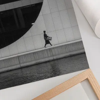 Art print modern simplicity bold geometry in harmonious monochrome