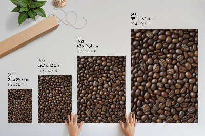 Poster Coffee beans brown texture