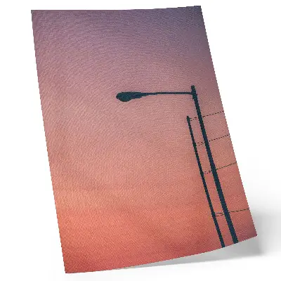 Art print minimalist sunset lamp in a modern style