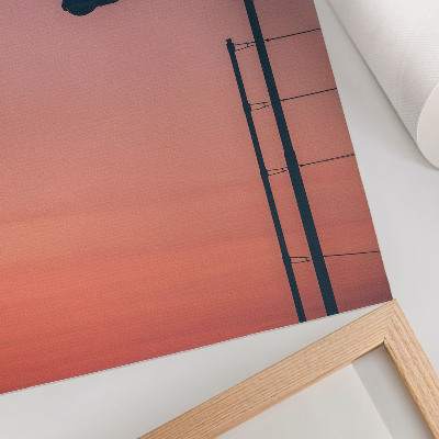 Art print Minimalist lamp romantic sunset modernity