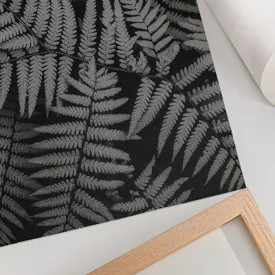 Premium wall art sensual fern in black and white with symmetry and elegance