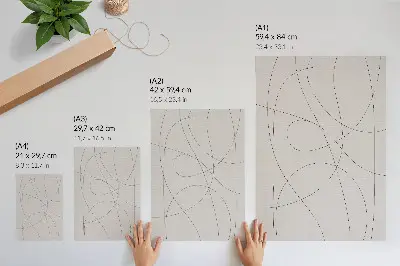 Decorative poster creative lines on a neutral background