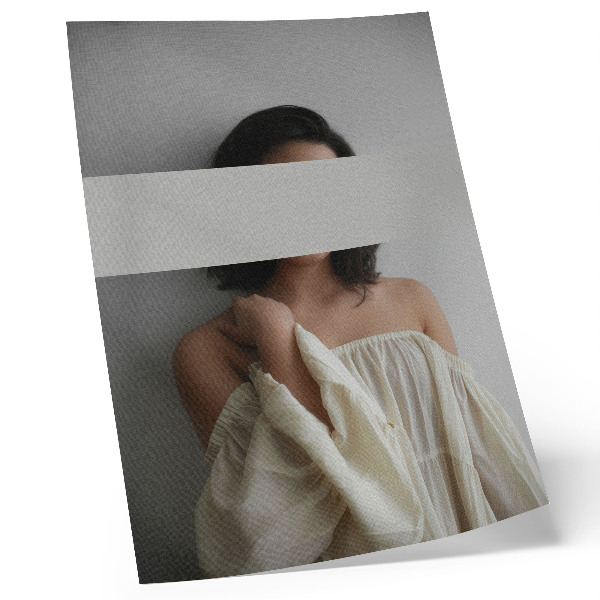 Art print Variable balance of white and beige minimalist style