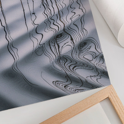 Poster Waves and lines on the water minimalist motif