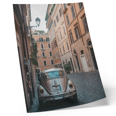 Art print Street with a car, classic architecture