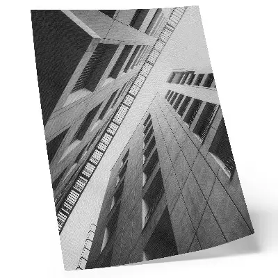 Modern architecture wall art with geometric lines
