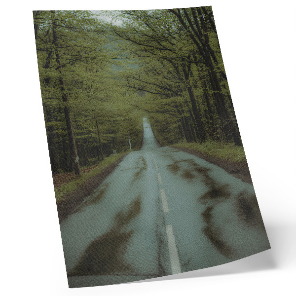 Decorative poster Forest road peace green adventure mystery