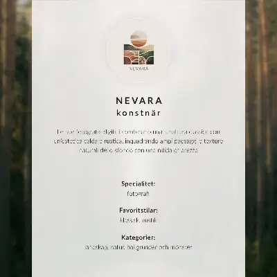 Decorative poster featuring a peaceful green forest road with an air of mystery and adventure