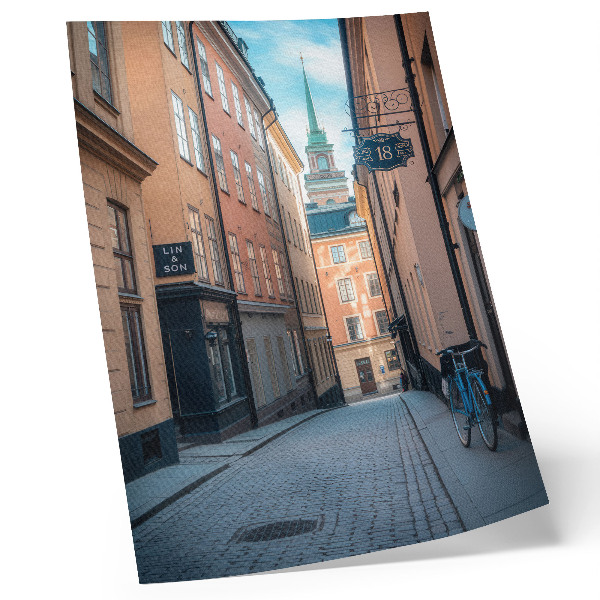 Premium wall art Picturesque street with medieval buildings