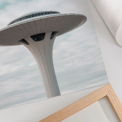 Premium wall art A futuristic building against the sky