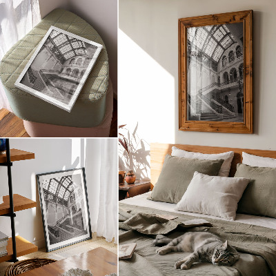 Premium wall art Decorative staircase large windows high ceilings