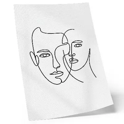 Minimalist line art emotions poster minimalist depth design
