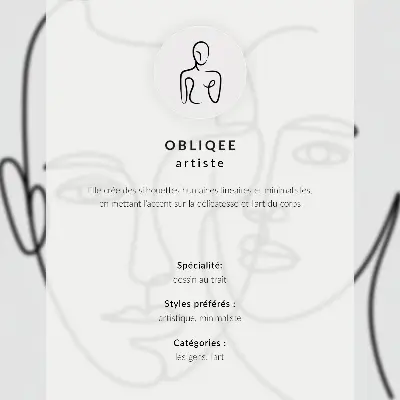 Minimalist line art emotions poster minimalist depth design