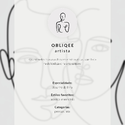 Art print Faces in line art technique, minimalism, elegance
