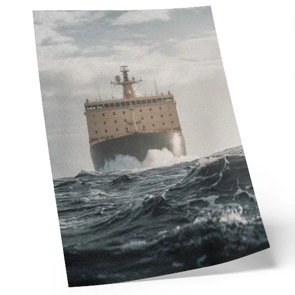 Ship at Sea wall art minimalist harmony and majesty design
