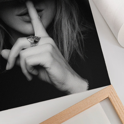 Poster Mysterious figure hat silence gentleness