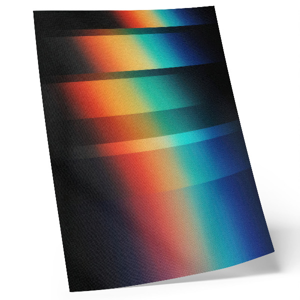 Art print Colorful horizontal stripes depth effect movement