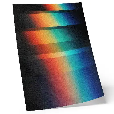 Art print colorful horizontal stripes with a depth and movement effect