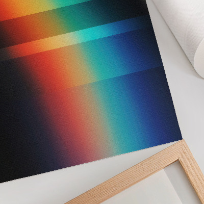 Art print Colorful horizontal stripes depth effect movement