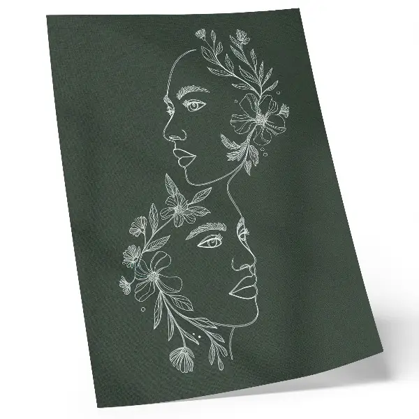 Premium wall art modern composition with delicate flowers