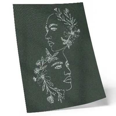 Premium wall art modern composition with delicate flowers