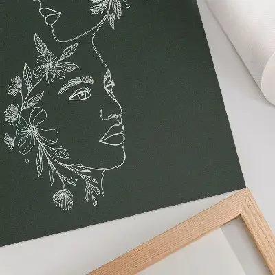 Premium wall art modern composition with delicate flowers