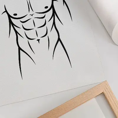 Decorative poster minimalist aesthetic with black lines on a light background