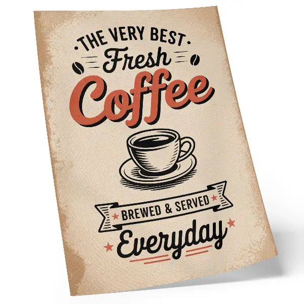 Retro cafe atmosphere art print cup design