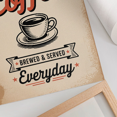 Art print Retro style cafe atmosphere cup