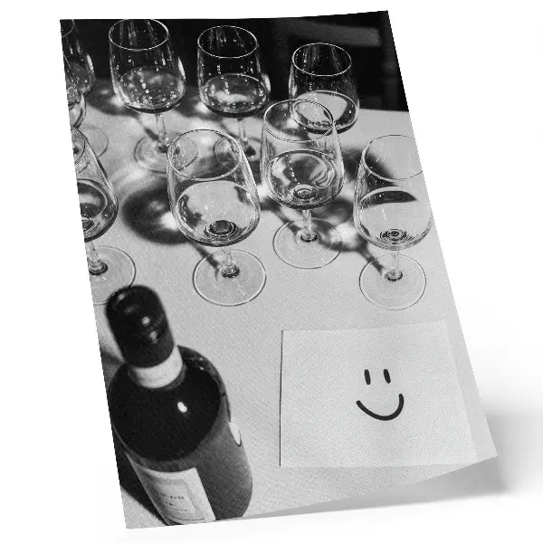 Poster with chic black and white contrast elegance