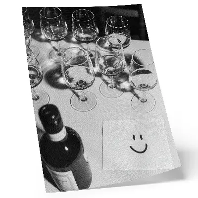 Poster with chic black and white contrast elegance