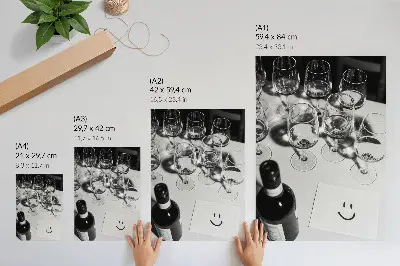 Poster with chic black and white contrast elegance