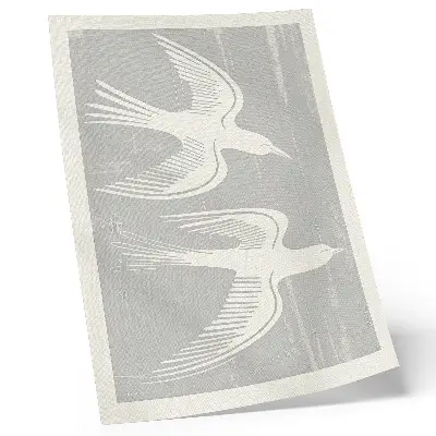 Art print birds on a gray background featuring harmony and simplicity
