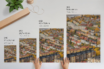 Premium wall art Colorful buildings on winding streets