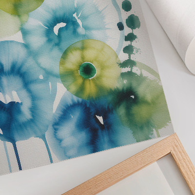 Art print Blue and green spots abstract modernity