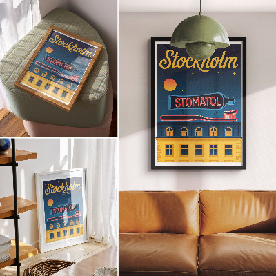 Decorative poster Neon sign modern construction night light