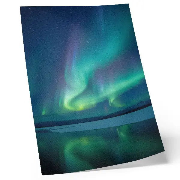 Art print the northern lights over a night landscape