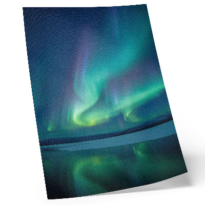 Art print The Northern Lights in the background of beautiful night nature