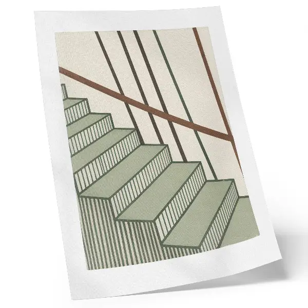 Stair geometry poster minimalist design with elegant dynamism
