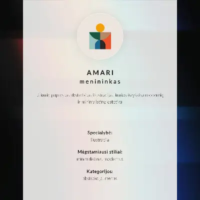 Decorative poster red circle with black brush stroke