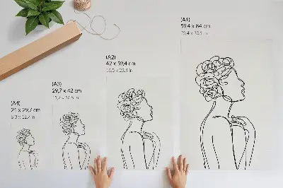 Art print minimalist female silhouette