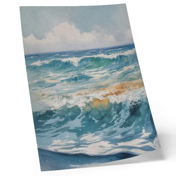 Decorative poster atmospheric waves inspired by the tranquil beauty of nature