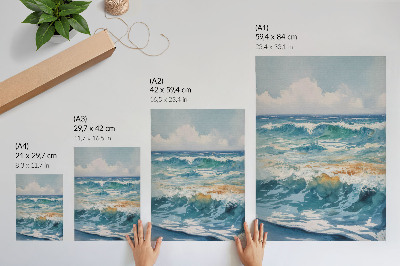 Decorative poster Atmospheric waves, the tranquil beauty of nature