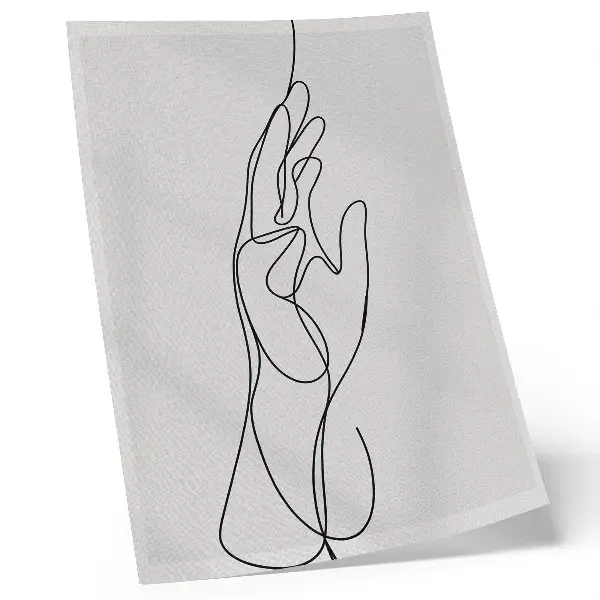 Minimalist hand line poster elegant modern design