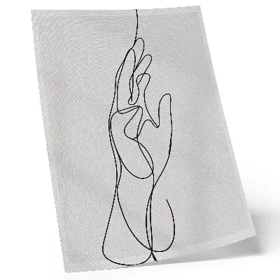 Minimalist hand line poster elegant modern design